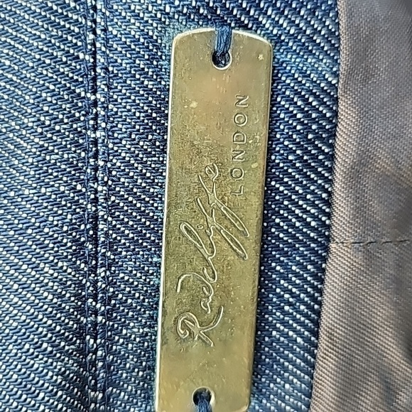 RADCLOIFFE LONDON GREY DENIM - JEANS TRENCH COAT - SIZE MEDIUM - Picture 9 of 12